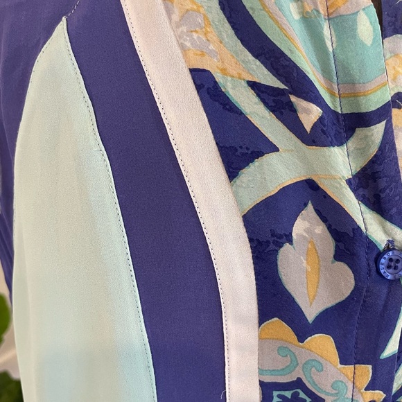 Mint and Purple Blouse - Picture 2 of 4